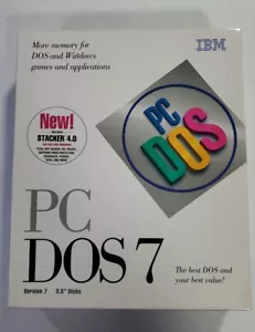 Vintage 1995 IBM PC DOS 7 Original Edition on 3.5" HD Floppy Disks - Picture 1 of 3