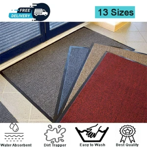 Heavy Duty Large Door Mat Non Slip Barrier Rubber Back Floor Rug Home Kitchen - Picture 1 of 39