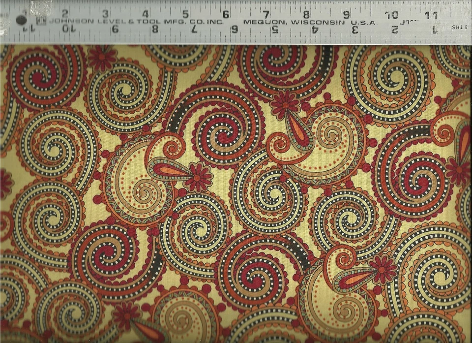 QT ~ Panel de casa señorial coordenada espiral 26397-A ~ tela de edredón 100 % algodón por comprar Foto 1 de 1