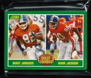 1989 Score #217 MARK JACKSON / VANCE JOHNSON "GREAT COMBOS" BRONCOS Lot of (10) - Bild 1 von 1