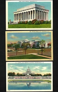 AU69 Washington, 3 Pcs. Art Gallery-Capitol-Lincoln Memorial - Picture 1 of 2
