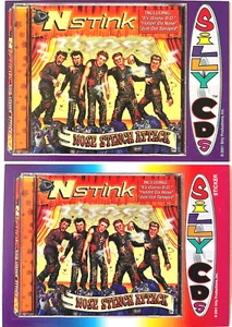 NSYNC ~N-STINK~ SILLY CDs COLLECTOR CARD + STICKER 2001 USA 1st Ed. 24Yrs! RARE - Foto 1 di 5