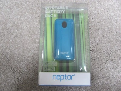 Neptor 5600mAh Dual Port Portable Battery Charger for Smartphone & Tablet Blue - Image 1 of 4