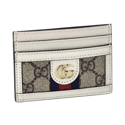 GUCCI Ophidia GG Card Case  623159 2440 White Authentic Sherry Line Unisex Used - Image 1 of 4