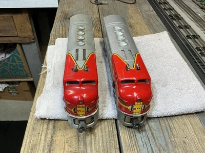 Vintage 1950s Postwar Lionel O Gauge #2343/2333 Santa Fe AA F3 Diesel LOCO Set - Image 1 of 4