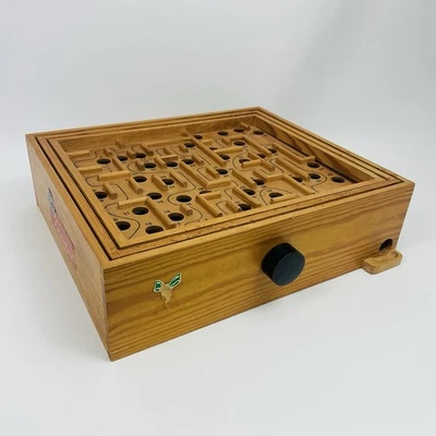 VTG Sweden Brio Labyrinth Wooden Maze Game Box 1950s Labyrintspel 18376 - Image 1 of 4