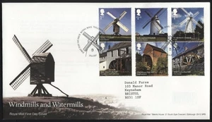 GB. FDC. Windmills and Watermills. 2017. Tallents House. Royal Mail - Picture 1 of 1