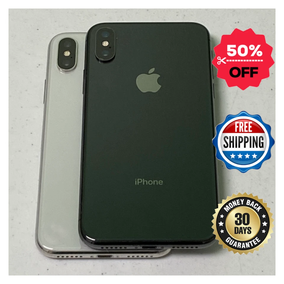 Apple iPhone X Factory Unlocked T-Mobile Verizon At&t Silver/Gray -256/64GB - Image 1 of 4