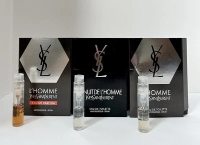 YSL L’Homme Cologne Perfume Collection 3pc Sample Vial Set - Image 1 of 3