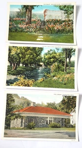 3 Vintage 1930 Tyringham MA PC Ansichten Obstgarten Haus Hop Brook Bibliothek neuwertig - Bild 1 von 2
