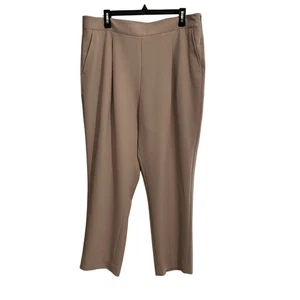 Brooks Brothers pantalone donna elegante taglia 16 beige plissettato zip laterale - Foto 1 di 13
