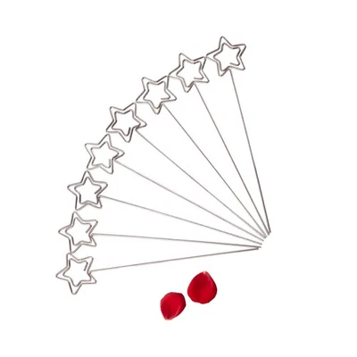 50 X Silber Foto Karte Bild Memo Papier Hinweis Display Clip Halter Stern Form - Bild 1 von 4