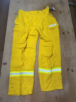 Crew Boss Nomex Wildland Fire Fighting Pants Yellow Reflective 2016 XL-30 AQ - Image 1 of 4