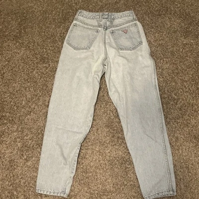 Vintage Anos 80 Guess Marciano Jeans Styl#10033 Feminino 29 Cintura Alta Plissado EUA - Imagem 1 de 4
