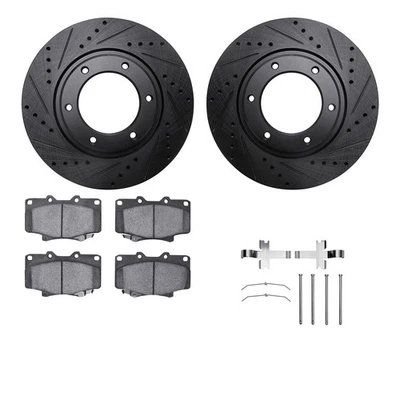 For Toyota Land Cruiser 93-97 Brake Kit eLINE Series Drilled & Slotted Front Foto 1 de 4