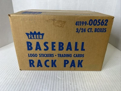 ¡¡Fleer Baseball Rack-Pac 1988 estuche sin abrir!!  Sellado de fábrica (3 cajas-24 quilates) E3 Foto 1 de 4