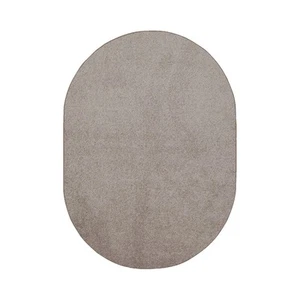 Solid Color Oval Shape Area Rugs Beige - 9' x 12' Oval, Indoor, Stain & Fade ... - Picture 1 of 9