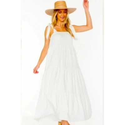 Haute Hippie Summer Boho Maxi Dress with Shoulder Ties - Image 1 of 4