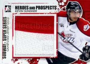 2011-12 ITG Heroes and Prospects Subway Jersey Gold #24 Kevin Sundher