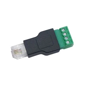 RJ11 Connecteur Mâle vers 4 Broches Splitter Bouclier Borne Fiche Vis Borne Adaptateur - Photo 1/8