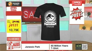 T-SHIRT SCHWARZ - JURASSIC PARK - 65 MILLION YEARS - GR.L - NEU/OVP - Picture 1 of 2