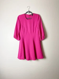 JAYGODFREY • NEU Damen rosa 3/4 Länge Ballonärmel Minikleid Größe 8 - Bild 1 von 5