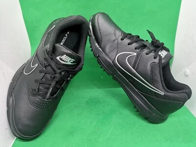 Nike Durasport 4 Golf Shoes Men's Size 8.5 - Black/Silver Leather 844550 001 - Image 1 of 4