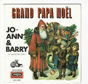 JO-ANN & BARRY Vinyle 45T 7" SP GRAND petit PAPA NOËL Disques VOGUE OXV 569 RARE - Imagen 1 de 3