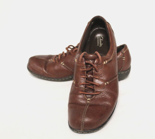 Scarpe stringate CLARKS Bendables da donna taglia 9 5M in pelle marrone