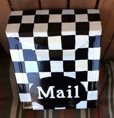 Hand Painted LOCKING Wall mount MAILBOX~You DESIGN/ Great GIFT - Image 1 of 4