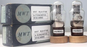 ML6 VT105 MWT Made in England Amplitrex AT1000 1 Match Pair 2 Pcs - Picture 1 of 8