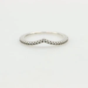 Authentic Pandora Sterling Silver Sparkling Wishbone Beaded Ring 196315-50 - Picture 1 of 4