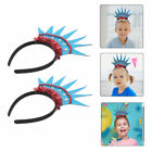 2 Patriotic Headbands Statue of Liberty Hair Hoop for Fourth of July Party