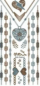 Einmal Tattoo Sticker ~ Summer feeling ~ 12 Varianten Körperschmuck, HobbyFun - Bild 1 von 12