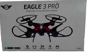 Sky Rider Eagle 3 Pro Quadcopter Drone with Wi-Fi Camera - Red/Black New In Box - Picture 1 of 2
