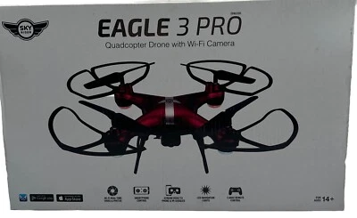 Sky Rider Eagle 3 Pro Quadcopter Drone with Wi-Fi Camera - Red/Black New In Box - Image 1 of 2
