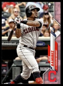 2020 TOPPS MINI PINK /25 Jose Ramirez Cleveland Indians #374