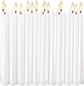 10 inch Taper Candle 30 Pack Home Interior Long Burning Dripless and Smokeless - Picture 1 of 5