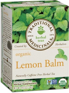 Traditional Medicinals Organic Lemon Balm Herbal Tea, Calming and Supports Pack