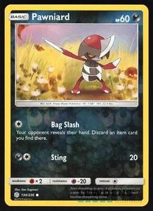 Pawniard - 134/236 - Reverse Holo Common - Cosmic Eclipse - Pokemon Card - Picture 1 of 2