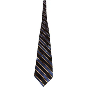 Barbara Blank Blue Striped Silk Tie - Picture 1 of 5