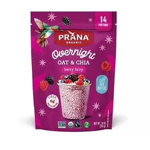 Chía orgánica para pasar la noche Prana con hada de bayas de avena | Rica en fibra y proteínas, Ve - Imagen 1 de 7