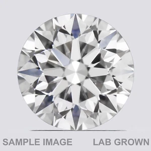 Round Cut Lab Grown CVD Diamond E Color, VVS2 Clarity 0.25 Carat - Picture 1 of 3