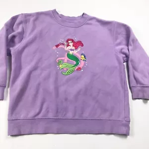 Vintage 90s Disney Store Girls Sweatshirt The Little Mermaid Ariel Flounder 7 8 - Picture 1 of 11