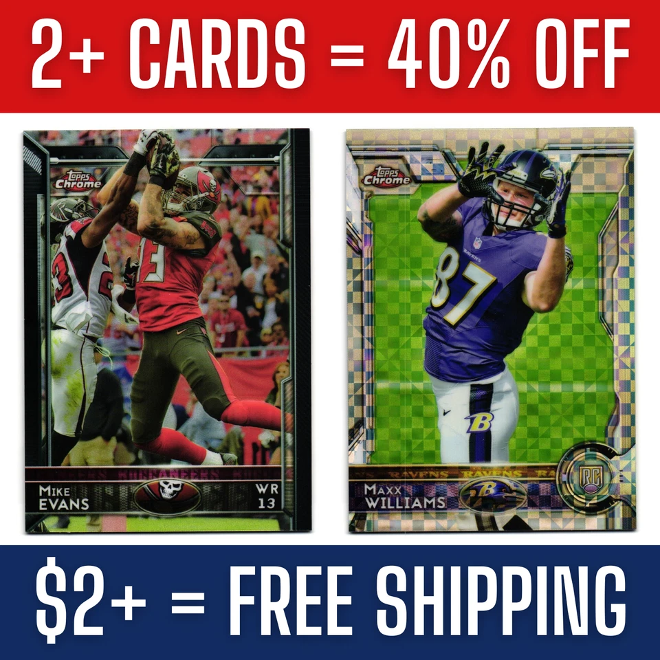 2015 NFL Topps Chrome Football Cards / You Pick / EX-MT - Image 1 of 1