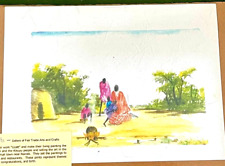 Lizatt Watercolor Print Maasai & Kikuyu Art Kenya African Family