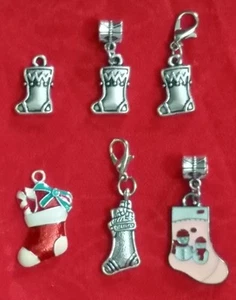CHRISTMAS STOCKING CHARM - HOLIDAYS - WINTER - DECORATIONS - PRESENTS -U CHOOSE - Picture 1 of 11