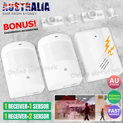 Restaurant Shop Door Entry Wireless PIR Motion Sensor Door Chime Door Bell Alarm - image 1 of 4