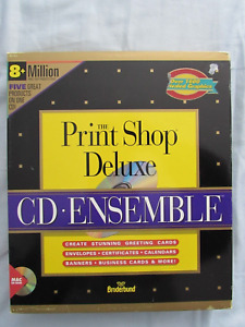 Broderbund The Print Shop Deluxe CD Ensemble For Vintage Macintosh No CD y2k 90s