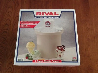 Máquina para hacer helados Rival, congelador eléctrico de 4 cuartos 8401 Foto 1 de 3
